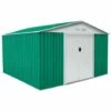 GARDIUN Abri De Jardin En Métal Bedford 11,59 M² Ext. 361x321x205 Cm Acier Galvanisé Vert -France Abri de jardin Soldes Boutique 10507360 1