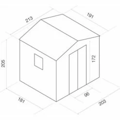 GARDIUN Abri De Jardin En Métal Darlington 4,07 M² Ext. 191x213x205 Cm Acier Galvanisé Gris Anthracite 7 GARDIUN Abri De Jardin En Métal Darlington 4,07 M² Ext. 191x213x205 Cm Acier Galvanisé Gris Anthracite -France Abri de jardin Soldes Boutique 10507364 3