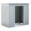 GARDIUN Abri De Jardin En Métal Kingston - 3 M² Ext. 142x213x184 Cm Acier Galvanisé Silver/Blanc -France Abri de jardin Soldes Boutique 10507366 1