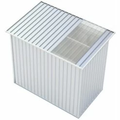 GARDIUN Abri De Jardin En Métal Kingston - 3 M² Ext. 142x213x184 Cm Acier Galvanisé Silver/Blanc -France Abri de jardin Soldes Boutique 10507366 2