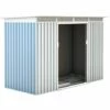 GARDIUN Abri De Jardin En Métal Rutland - 3,93 M² Ext. 142x277x184 Cm Acier Galvanisé Silver/Blanc -France Abri de jardin Soldes Boutique 10507367 1