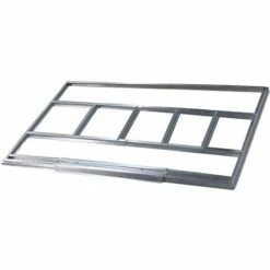 GARDIUN Abri De Jardin En Métal Rutland - 3,93 M² Ext. 142x277x184 Cm Acier Galvanisé Silver/Blanc -France Abri de jardin Soldes Boutique 10507367 2