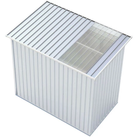 GARDIUN Abri De Jardin En Métal London - 5,71 M² Ext. 206x277x187 Cm Acier Galvanisé Silver/Blanc 5 GARDIUN Abri De Jardin En Métal London - 5,71 M² Ext. 206x277x187 Cm Acier Galvanisé Silver/Blanc – Image 3