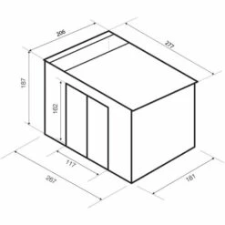 GARDIUN Abri De Jardin En Métal London - 5,71 M² Ext. 206x277x187 Cm Acier Galvanisé Silver/Blanc 9 GARDIUN Abri De Jardin En Métal London - 5,71 M² Ext. 206x277x187 Cm Acier Galvanisé Silver/Blanc -France Abri de jardin Soldes Boutique 10507368 4