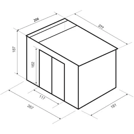 GARDIUN Abri De Jardin En Métal London - 5,71 M² Ext. 206x277x187 Cm Acier Galvanisé Silver/Blanc 6 GARDIUN Abri De Jardin En Métal London - 5,71 M² Ext. 206x277x187 Cm Acier Galvanisé Silver/Blanc – Image 4