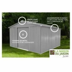 LA MAISON DU JARDIN Abri De Jardin Métal LMJ - 13,5 M² - Galvanisé à Chaud -France Abri de jardin Soldes Boutique 10709222 2