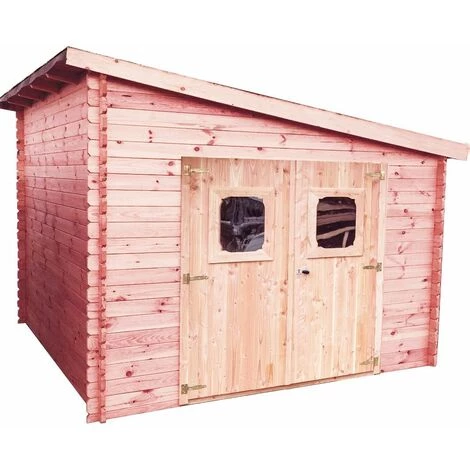 Habrita Abri Madriers En Douglas Massif Toit Mono Pente - 9,86 M2 3 Habrita Abri Madriers En Douglas Massif Toit Mono Pente - 9,86 M2