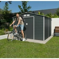TRIGANO Abri De Jardin Métal Anthracite 6,5 M² + Kit D'ancrage 10 TRIGANO Abri De Jardin Métal Anthracite 6,5 M² + Kit D'ancrage -France Abri de jardin Soldes Boutique 12436067 4