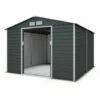 TRIGANO Abri De Jardin Métal Anthracite 8,25 M² + Kit D'ancrage -France Abri de jardin Soldes Boutique 12436068 1