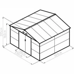 TRIGANO Abri De Jardin Métal Anthracite 10,20 M² + Kit D'ancrage 8 TRIGANO Abri De Jardin Métal Anthracite 10,20 M² + Kit D'ancrage -France Abri de jardin Soldes Boutique 12436069 2