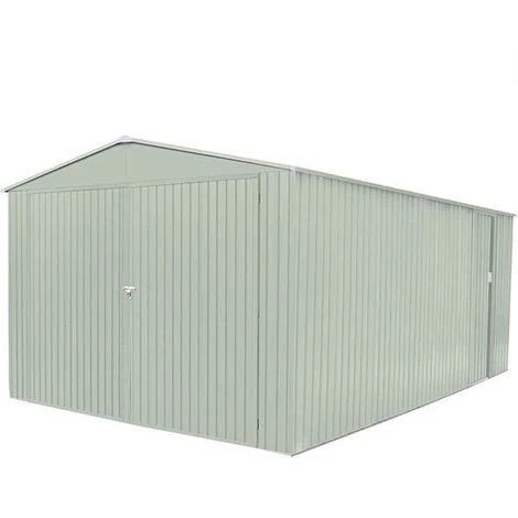 TRIGANO Garage Métal Crème 17,3 M² + Kit D'ancrage 3 TRIGANO Garage Métal Crème 17,3 M² + Kit D'ancrage