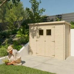 TRIGANO Abri De Jardin - Bois Brut - 3 M² -France Abri de jardin Soldes Boutique 12586131 5