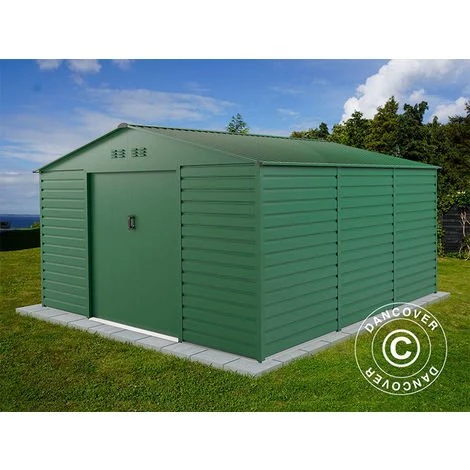 DANCOVER Abri De Jardin 3,4x3,82x2,05m ProShed®, Vert - Vert 3 DANCOVER Abri De Jardin 3,4x3,82x2,05m ProShed®, Vert - Vert