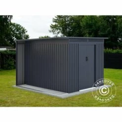 DANCOVER Abri De Jardin Avec Une Avancée, 2,57x2,69x1,87m ProShed®, Anthracite - Anthracite