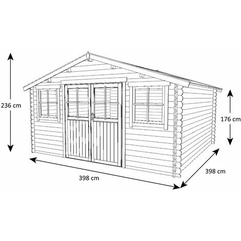 ARBENA Abri De Jardin Zélos - Bois Marron - 15,5 M² 4 ARBENA Abri De Jardin Zélos - Bois Marron - 15,5 M² – Image 2