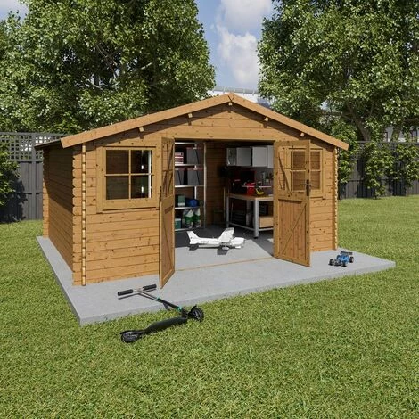 ARBENA Abri De Jardin Zélos - Bois Marron - 15,5 M² 5 ARBENA Abri De Jardin Zélos - Bois Marron - 15,5 M² – Image 3