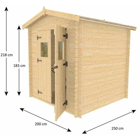 TRIGANO Abri De Jardin - Bois Brut - 5 M² 4 TRIGANO Abri De Jardin - Bois Brut - 5 M² – Image 2