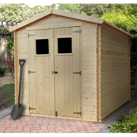 TRIGANO Abri De Jardin - Bois Brut - 5 M² 5 TRIGANO Abri De Jardin - Bois Brut - 5 M² – Image 3