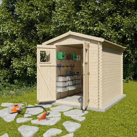 TRIGANO Abri De Jardin - Bois Brut - 5 M² 6 TRIGANO Abri De Jardin - Bois Brut - 5 M² – Image 4