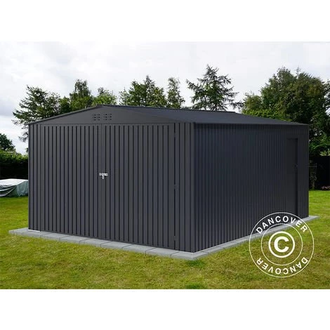 DANCOVER Garage Métallique 3,8x4,8x2,32m ProShed®, Anthracite - Anthracite 3 DANCOVER Garage Métallique 3,8x4,8x2,32m ProShed®, Anthracite - Anthracite