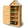 COSTWAY Armoire Abri De Jardin En Bois Remise Pour Outils Avec 5 Etagères 70 X 35,5 X 176 CM Avec Tôle Galvanisé -France Abri de jardin Soldes Boutique 13263526 1