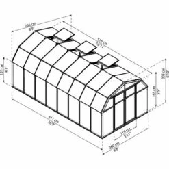 Palram - Canopia | Serre De Jardin Hobby Gardener 13.7m² -France Abri de jardin Soldes Boutique 13736060 5