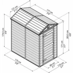 Palram - Canopia | Abri De Jardin Skylight 2.1m² Ambre 11 Palram - Canopia | Abri De Jardin Skylight 2.1m² Ambre -France Abri de jardin Soldes Boutique 13736109 5
