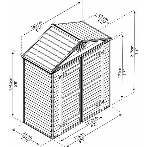 Palram - Canopia | Abri De Jardin Skylight 1.7m² Ambre 7 Palram - Canopia | Abri De Jardin Skylight 1.7m² Ambre – Image 5