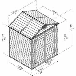 Palram - Canopia | Abri De Jardin Skylight 2.8m² Gris/Noir -France Abri de jardin Soldes Boutique 13736122 5
