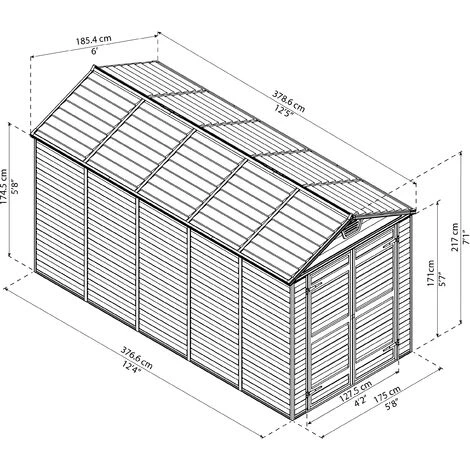 Palram - Canopia | Abri De Jardin Skylight 7m² Gris/Noir 7 Palram - Canopia | Abri De Jardin Skylight 7m² Gris/Noir – Image 5