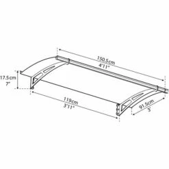 Palram - Canopia | Auvent De Porte Aquila 150.5 X 91.5 Cm Grise 11 Palram - Canopia | Auvent De Porte Aquila 150.5 X 91.5 Cm Grise -France Abri de jardin Soldes Boutique 13736130 5