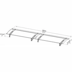 Palram - Canopia | Auvent De Porte Aquila 302 X 91.5 Cm Grise -France Abri de jardin Soldes Boutique 13736131 5