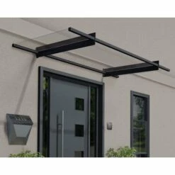 Palram - Canopia | Auvent De Porte Nancy 205.5 X 94 Cm Gris