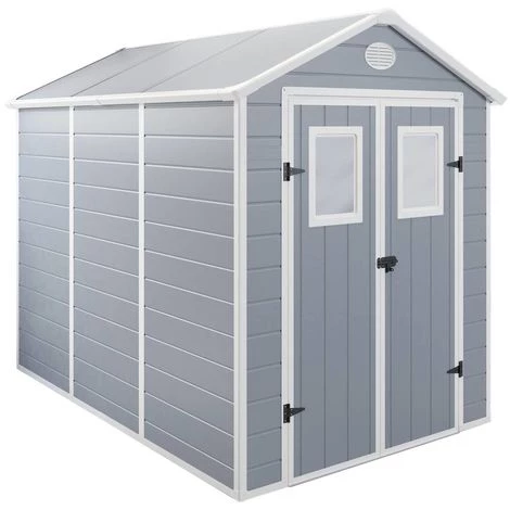HABITAT ET JARDIN Abri De Jardin Résine "Texas" - 5.23 M² - 278 X 188 X 225 Cm - Gris 3 HABITAT ET JARDIN Abri De Jardin Résine "Texas" - 5.23 M² - 278 X 188 X 225 Cm - Gris