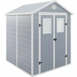 HABITAT ET JARDIN Abri De Jardin Résine "Texas" - 3.57 M² - 190 X 188 X 225 Cm - Gris