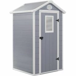 HABITAT ET JARDIN Abri De Jardin Résine "Texas" - 1.34 M² - 103 X 130 X 203 Cm - Gris