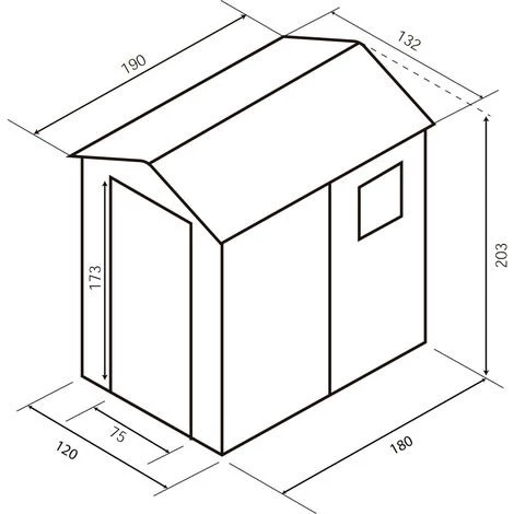 Abri De Jardin En Résine Gardiun Marsala 2,47 M² Ext. 190x132x203 Cm Ecru/Marron 6 Abri De Jardin En Résine Gardiun Marsala 2,47 M² Ext. 190x132x203 Cm Ecru/Marron – Image 4