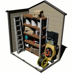 Abri De Jardin En Résine Gardiun Rosetta 1,92 M² Ext. 102x188x225 Cm Ecru/Marron -France Abri de jardin Soldes Boutique 14004947 4