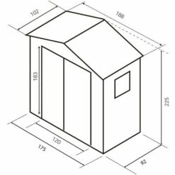 Abri De Jardin En Résine Gardiun Rosetta 1,92 M² Ext. 102x188x225 Cm Ecru/Marron -France Abri de jardin Soldes Boutique 14004947 5