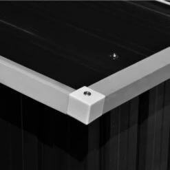 VIDAXL Abri De Jardin 257 X 298 X 178 Cm Métal Anthracite - Noir - Structures Extérieures - Abris, Garages Et Abris D'auto - Noir - Noir -France Abri de jardin Soldes Boutique 14269340 4
