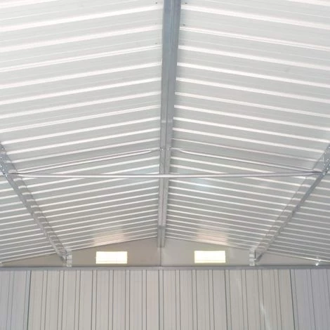 VIDAXL Abri De Jardin 257 X 298 X 178 Cm Métal Marron - Brun - Structures Extérieures - Abris, Garages Et Abris D'auto - Brun - Brun 4 VIDAXL Abri De Jardin 257 X 298 X 178 Cm Métal Marron - Brun - Structures Extérieures - Abris, Garages Et Abris D'auto - Brun - Brun – Image 2