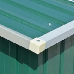 VIDAXL Abri De Jardin 257 X 398 X 178 Cm Métal Vert - Vie En Extérieur - Structures Extérieures - Abris, Garages Et Abris D'auto - Vert - Vert -France Abri de jardin Soldes Boutique 14269350 4