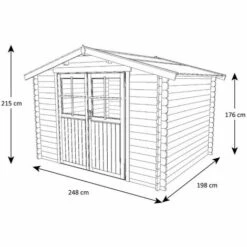 ARBENA Abri De Jardin Leto - Bois Marron - 4,9 M² -France Abri de jardin Soldes Boutique 14912642 2
