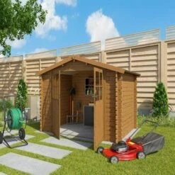 ARBENA Abri De Jardin Leto - Bois Marron - 4,9 M² -France Abri de jardin Soldes Boutique 14912642 4