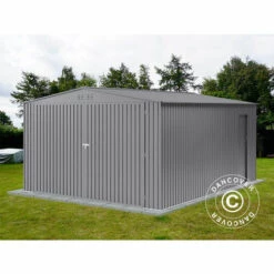 DANCOVER Garage Métallique 3,8x4,8x2,32m ProShed®, Aluminium Gris - Aluminium Gris