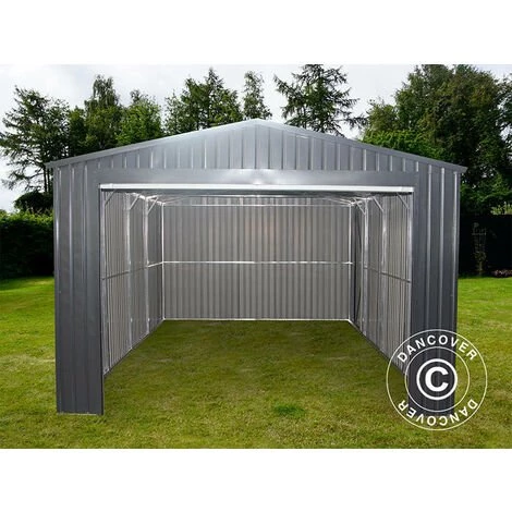 DANCOVER Garage Métallique 3,38x5,76x2,43m ProShed®, Anthracite - Anthracite 4 DANCOVER Garage Métallique 3,38x5,76x2,43m ProShed®, Anthracite - Anthracite – Image 2