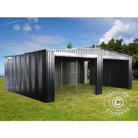 DANCOVER Garage Métallique Double 6,37x5,13x2,41m ProShed®, Anthracite - Anthracite 5 DANCOVER Garage Métallique Double 6,37x5,13x2,41m ProShed®, Anthracite - Anthracite – Image 3