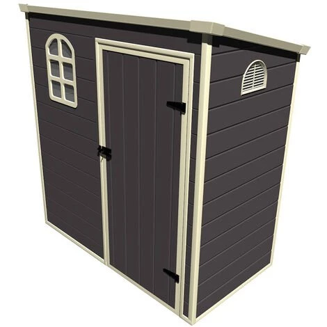 Abri De Jardin En Résine Gardiun Flat Roof - 2,12 M² 111x191x195 Cm Gris Anthracite 4 Abri De Jardin En Résine Gardiun Flat Roof - 2,12 M² 111x191x195 Cm Gris Anthracite – Image 3