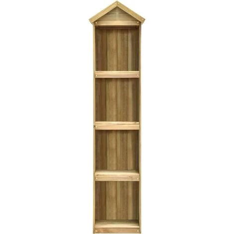 VidaXL Abri à Outils De Jardin 36x36x163 Cm Pinède Imprégnée - Brun 4 VidaXL Abri à Outils De Jardin 36x36x163 Cm Pinède Imprégnée - Brun – Image 2