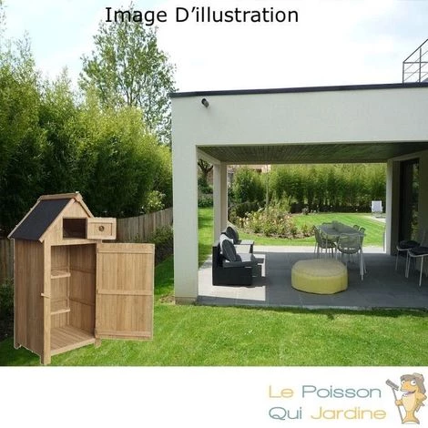 LE POISSON QUI JARDINE.FR Cabane De Jardin Haute, De 137 Cm, En Bois D'Épicéa Traité 3 LE POISSON QUI JARDINE.FR Cabane De Jardin Haute, De 137 Cm, En Bois D'Épicéa Traité